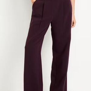 Elegant Women's Wide Leg Pants in Rich Purple